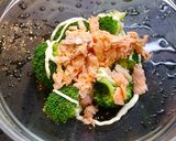 レンジで簡単！ブロッコリー銀鮭チーズ作り方3写真