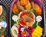 おばけちゃんとキャンディ★唐揚げ海苔弁当作り方5写真