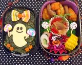 おばけちゃんとキャンディ★唐揚げ海苔弁当作り方6写真