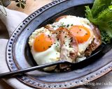 ハムエッグの照り焼き丼作り方4写真