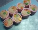 おさかなソーセージで♬彩りポテトサラダ巻作り方5写真