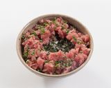 ウニトロ丼と鶏ささ身とところてんの酢の物作り方2写真