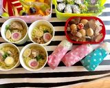 運動会弁当 お弁当 ミニオン 大人数作り方3写真