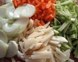 豚肉と三色野菜のうま塩炒め作り方2写真