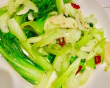 シャキシャキ☆青梗菜の塩にんにく炒め作り方5写真
