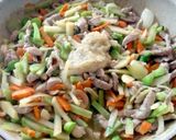 豚肉と三色野菜のうま塩炒め作り方8写真