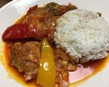 鶏もも肉のバスク風煮込み作り方10写真