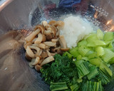 青梗菜としめじのみぞれ和え作り方4写真