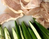 オクラととりの胸肉の簡単ソテー(^^)作り方1写真