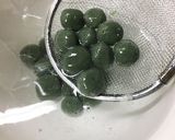 白玉粉であんこ入り月見団子。ヨモギ入り♩作り方6写真