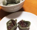 白玉粉であんこ入り月見団子。ヨモギ入り♩作り方7写真