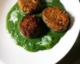 椎茸肉詰めをほうれん草ソースで作り方5写真