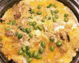 枝豆入り。簡単麺つゆで親子丼。作り方7写真