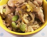 枝豆入り。簡単麺つゆで親子丼。作り方8写真