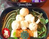 月見団子うさちゃん和弁当 鮭昆布巻き作り方2写真