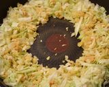 タラコのパテでもんじゃ焼き作り方3写真
