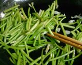 さつま芋の茎＆葉のニンニク炒め～台湾の味作り方5写真