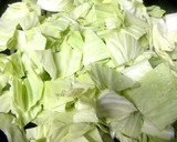 おあげさんとキャベツの醤油蒸し作り方2写真
