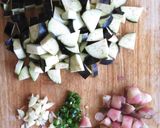 茄子とみょうがの油味噌炒め煮：覚書作り方2写真
