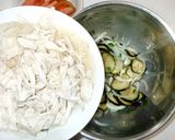 ナスと蒸し鶏のサラダ♪簡単トマト大葉と作り方13写真