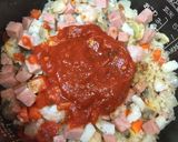 ケチャップ✨シーフードピラフ炊飯器で簡単作り方3写真