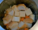 優しい味染み染み！車麩と高野豆腐の煮物！作り方3写真