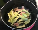 焼きナスとみょうが、豚バラの味噌汁！作り方3写真