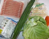 五目あんかけラーメン♪簡単野菜豚肉スープ作り方1写真