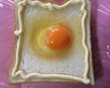 目玉焼きトースト+お絵描き作り方5写真