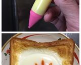 目玉焼きトースト+お絵描き作り方21写真