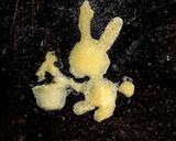 お絵描き薄焼き卵(=^x^=)月うさぎ作り方2写真