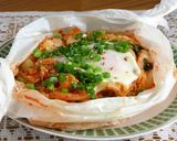 レンジで簡単✜キムチ卵の焼きうどん風✜作り方6写真