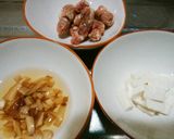 犬ご飯　羊と豆腐と干し椎茸のせ作り方1写真