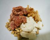 犬ご飯　羊と豆腐と干し椎茸のせ作り方3写真