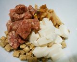 犬ご飯　羊と豆腐と干し椎茸のせ作り方5写真