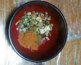 辛ラーメンde冷やしピリ辛ゴマ卵つけ麺作り方1写真