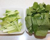 簡単！小松菜と油揚げとしらすの煮びたし♪作り方1写真