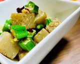 オクラとこんにゃくペペロン炒め★作り方7写真