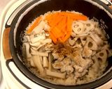 僕の鶏肉とレンコンの炊き込みご飯作り方4写真