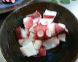 アケビ♥アケビとタコの梅肉和え作り方4写真