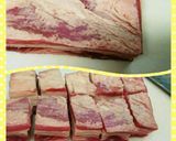 車麩と牛バラ肉の韓国風煮込み☆作り方1写真