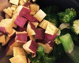 さつまいもとブロッコリーの温野菜サラダ作り方3写真