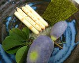 アケビ♥アケビとチーズの磯部巻き作り方1写真