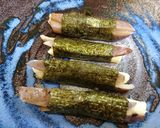 アケビ♥アケビとチーズの磯部巻き作り方7写真