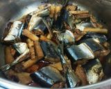 圧力鍋で♪骨まで食べよう♪さんまゴボウ作り方5写真