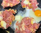 一人暮らしエッグハンバーグは苦策作り方2写真