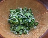 きゅうりとちりめんじゃこ胡麻酢和え作り方4写真