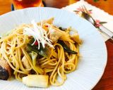 おうちで簡単☆白ネギとブリの和風パスタ作り方6写真