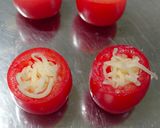 材料3つ!お花のミニ焼きトマト作り方4写真