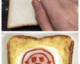 目玉焼きトースト+お絵描き作り方22写真
